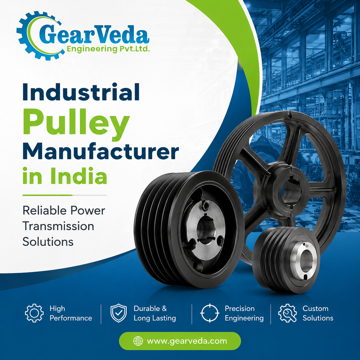 Industrial Pulley Manufacturer in India – Reliable Power Transmission Solutions 