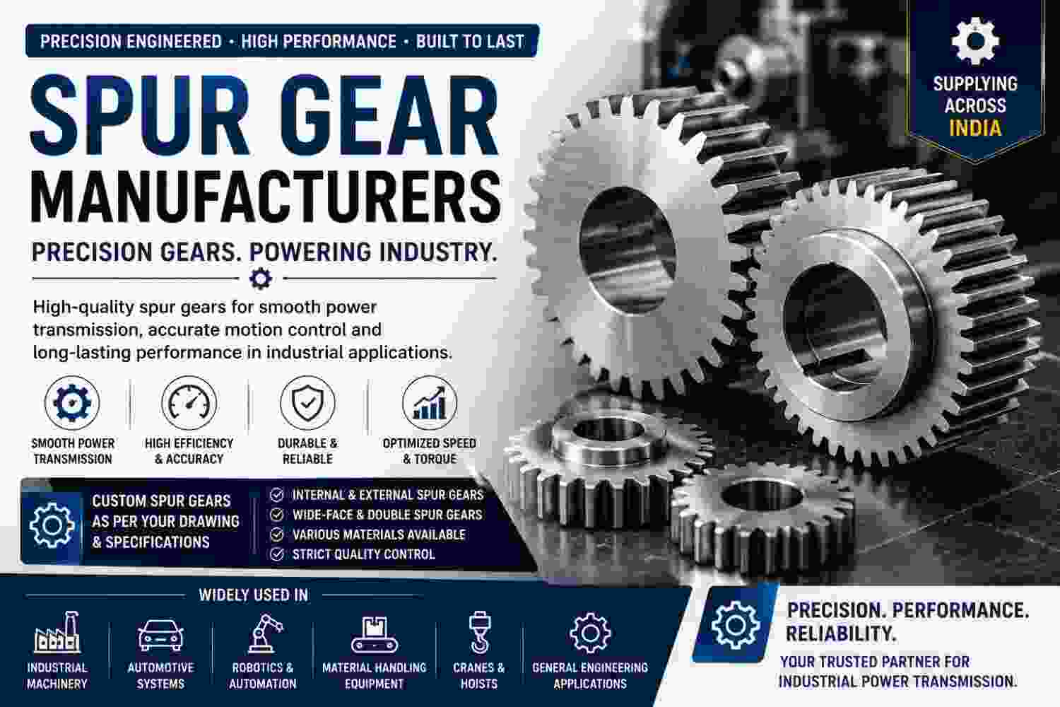 Spur Gear Manufacturers: How Do They Support Efficient Industrial Power Transmission?