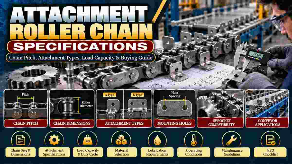What Specifications Should You Provide When Ordering Attachment Roller Chains for Conveyors?